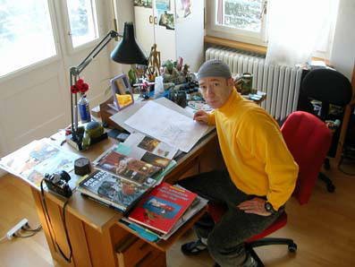 Franz Zumstein im Atelier